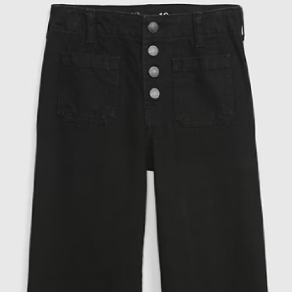 Kids High Stride Wide-Leg Ankle Jeans